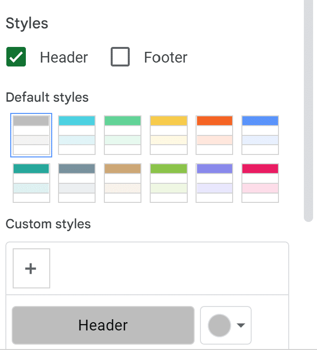 Alternating Colors Options