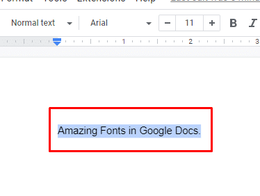 How to add fonts to Google Docs—Highlighting text to change font in Google Docs