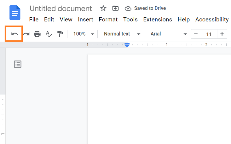 Restore deleted table in Google Docs