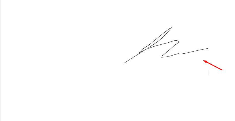 Handwritten signature in Google Docs