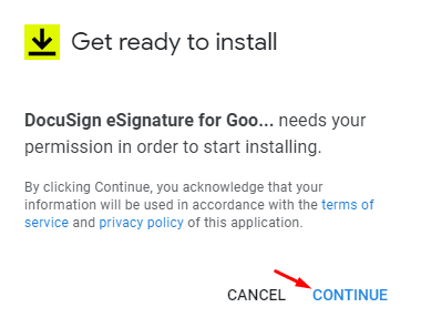 DocuSign - get ready to install