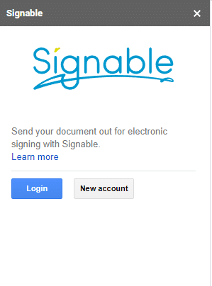 Log in to Signable