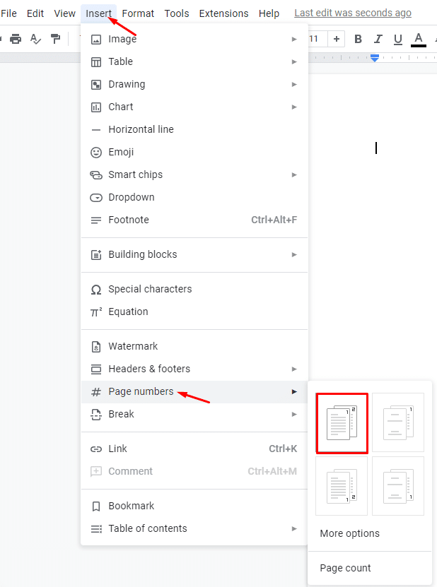 How to do MLA format on Google Docs—how to insert page numbers in Google Docs