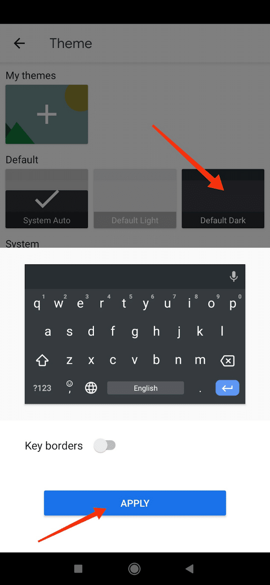 Google Docs mobile dark theme