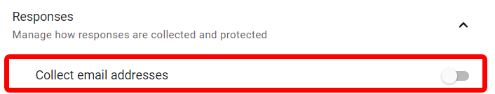 Collect email addresses on Google Form