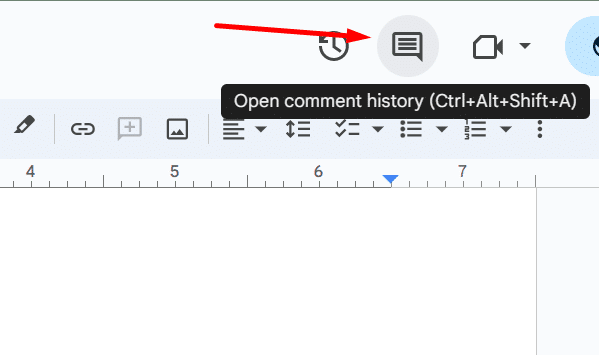 Where to find the comments history in Google Docs