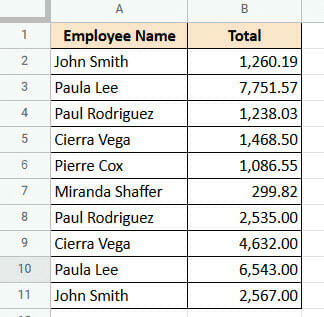 Dataset in the worksheet in which you want to search