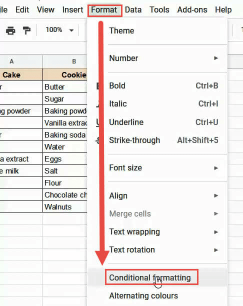 Click on Conditional Formatting