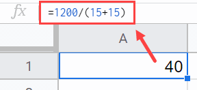 Divide with Parenthesis