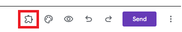 extension icon in Google forms