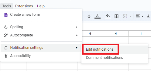 Select the option Edit notifications.