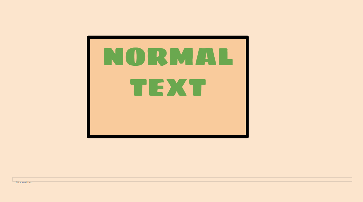 Text box with green fill color and thick black border