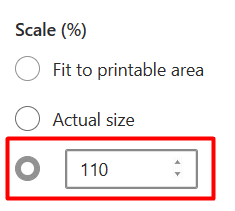 Custom scale option in Print window in Google Slides