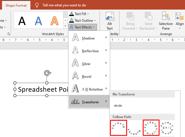 How to create curved text in PowerPoint