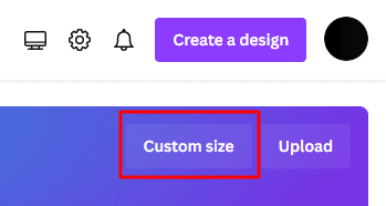 How to set a project's size on Canva