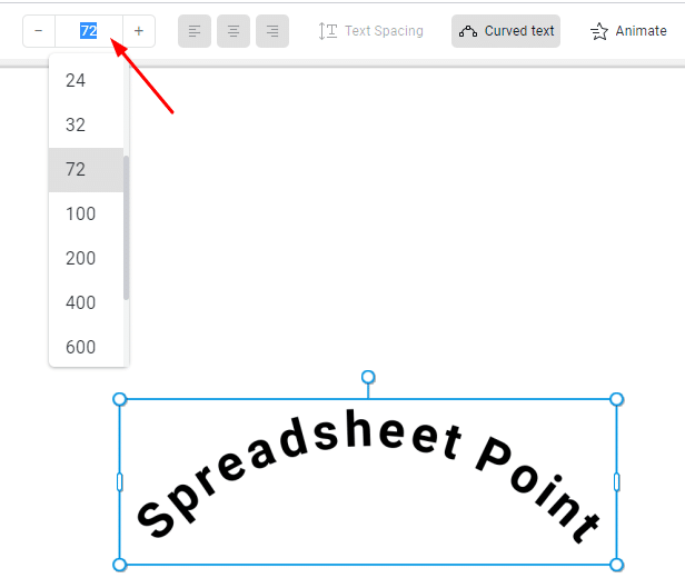 How to format curved text on the Shutterstock Editor