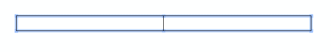 2 x 1 table with selected borders