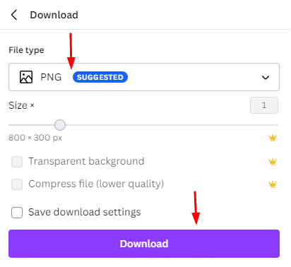 How to change file type on Canva