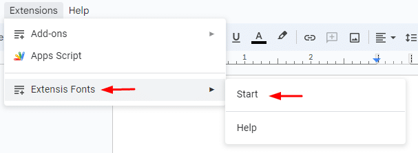 How to enable extensions in Google Docs