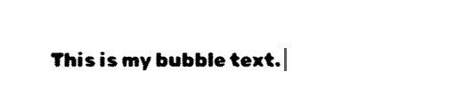 A sentence written in the Rubik Bubbles font