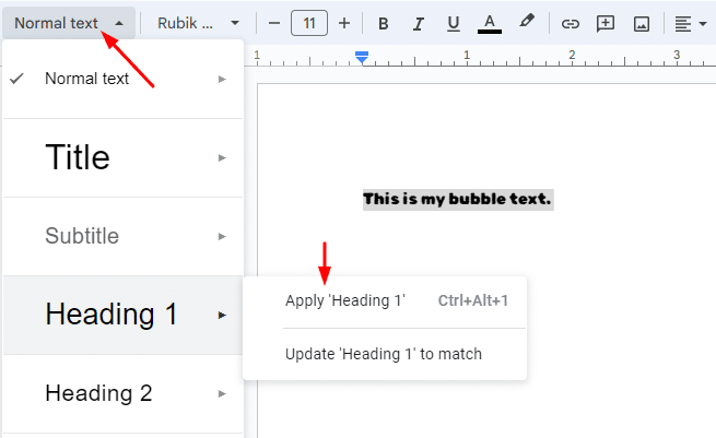 How to format text on Google Docs