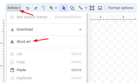 How to add Word Art in Google Docs