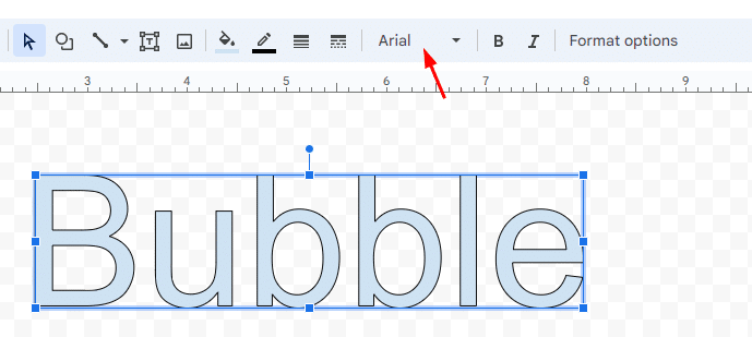 How to change the font of Word Art in Google Docs