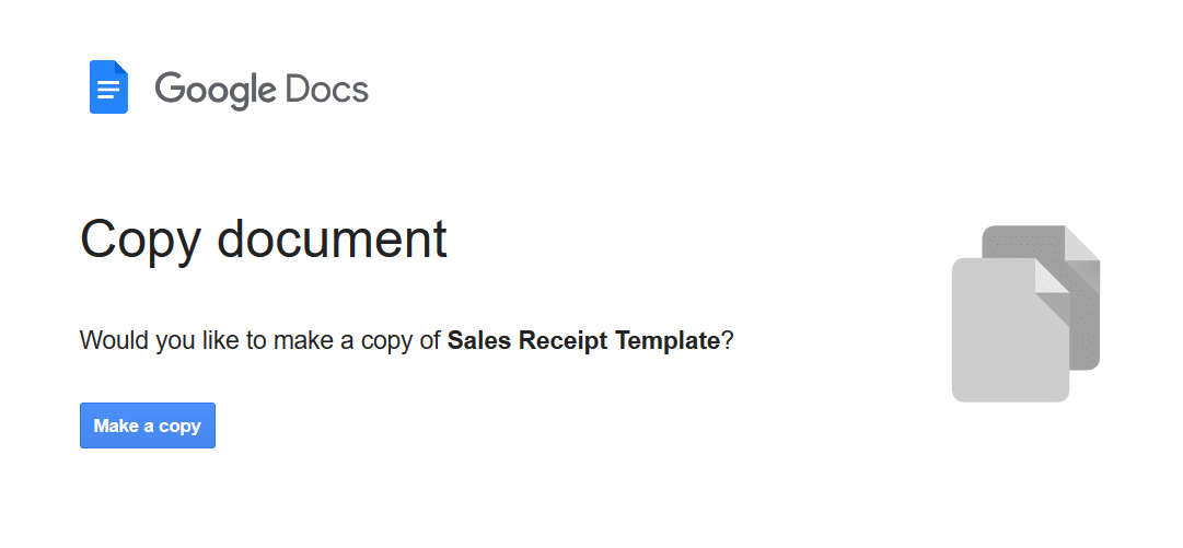 Screenshot of how to make a copy of a Google Doc