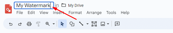 How to rename your Google Drawings file