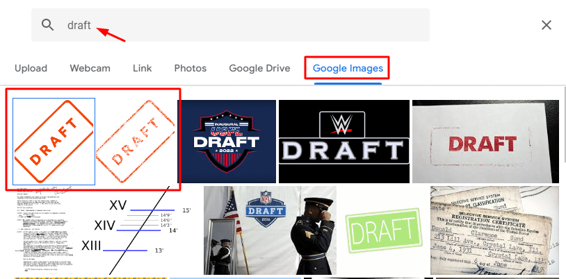 How to insert a draft watermark image in Google Docs