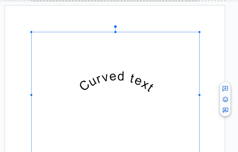 Curved text in Google docs