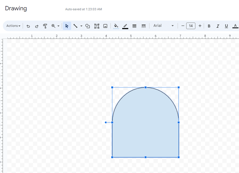 Add a curved shape or line to act as a reference.