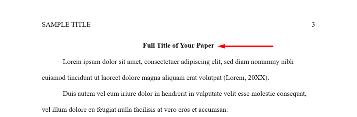 Full title in APA academic paper