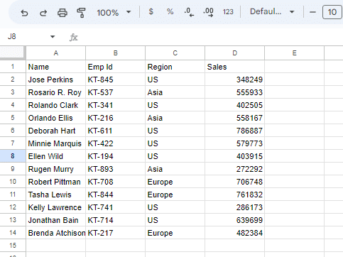 Sample Data