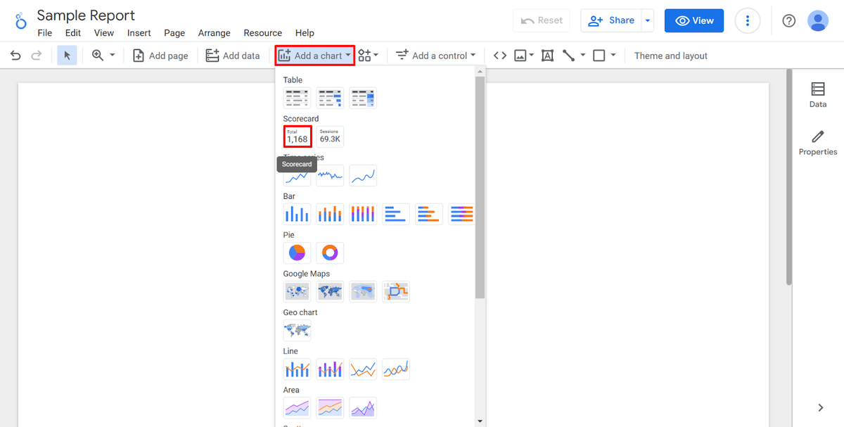 How to add a scorecard to your dashboard