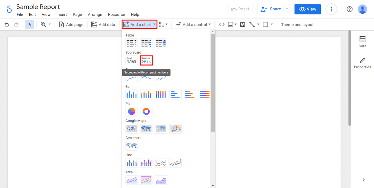 Adding a scorecard with compact numbers