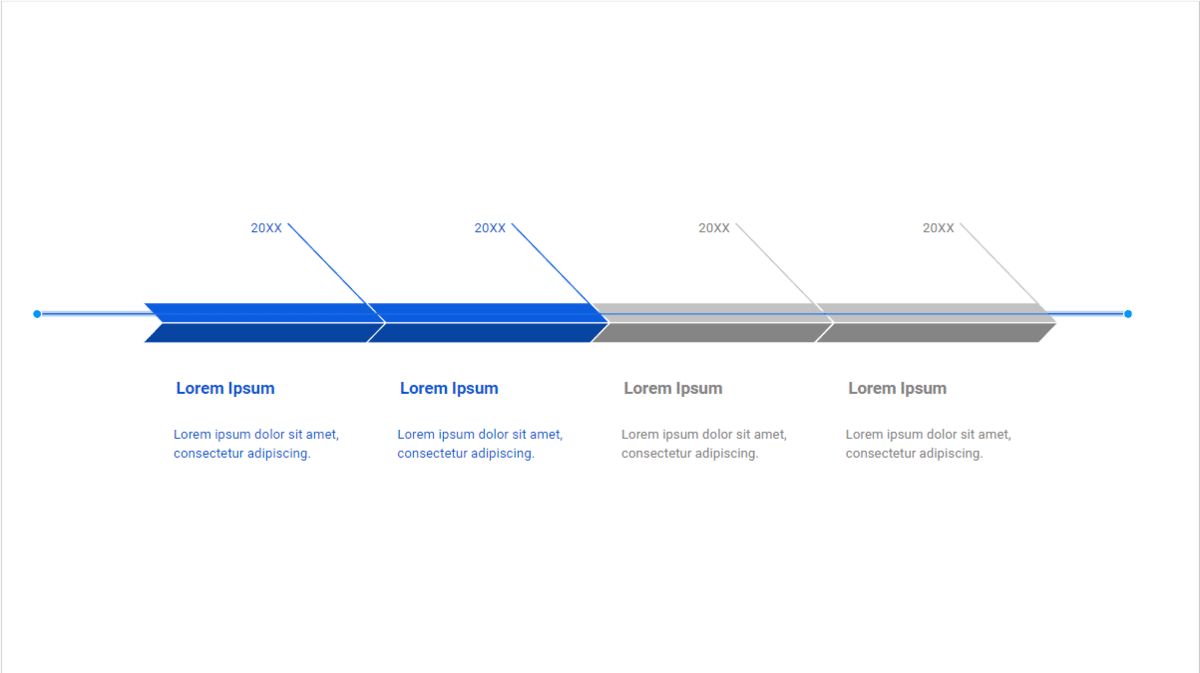 Google slides Linear Timeline template.