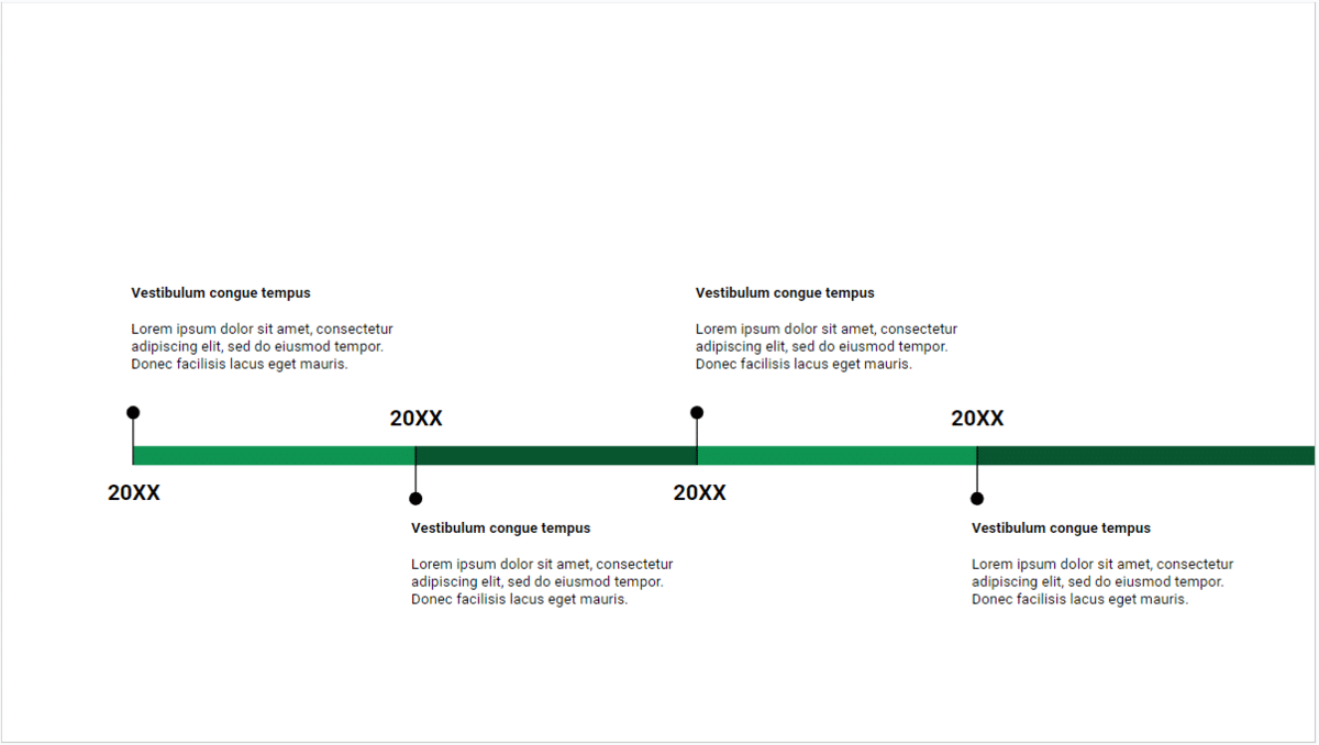 Timeline diagram in google slides