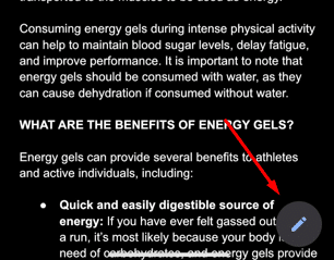 How to Highlight in Google Docs - edit icon Google Docs mobile