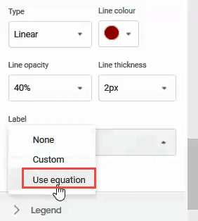 Use Equation option