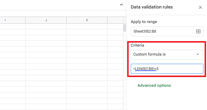 Using a custom LEN formula