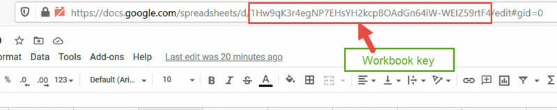 Workbook Key for IMPORTRANGE formula