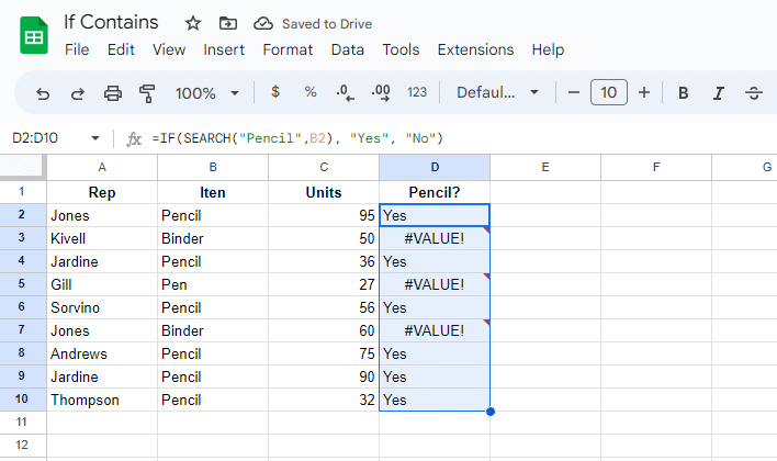 drag down cell border to execute the formula in other cells